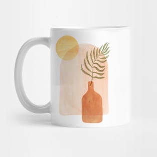 Boho vase and palm leaf Mug